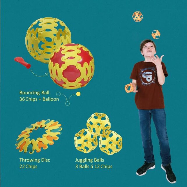 Binabo bioplastic constructiespeelgoed 24 chips Binabo bioplastic constructiespeelgoed 24 chips