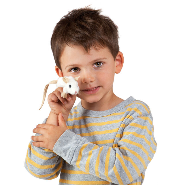 Vingerpopje Witte Muis Vingerpopje Witte Muis