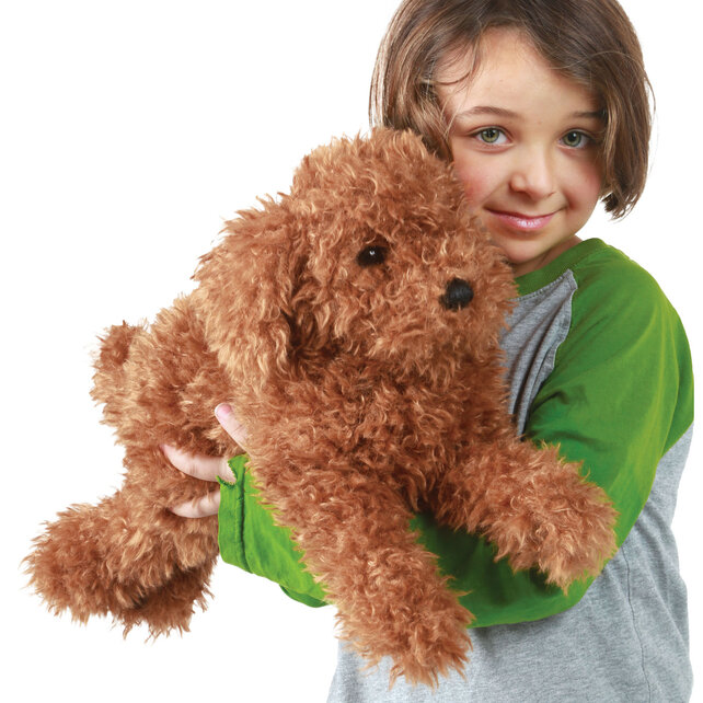 Handpop speelgoed hond Poodle Puppy