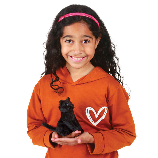 Mini Zwarte Kat vingerpop