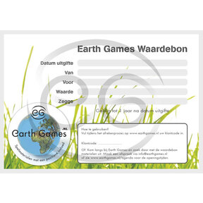 Waardebon Earth Games €25,-