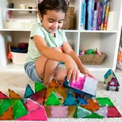 MAGNA-TILES Cars - auto's uitbreidingsset - paars en rood