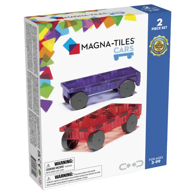 MAGNA-TILES Cars - auto's uitbreidingsset - paars en rood