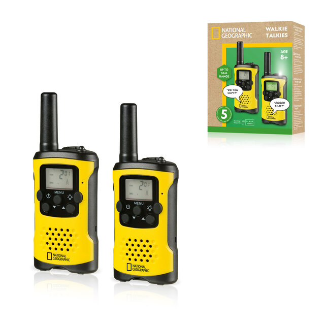 NATIONAL GEOGRAPHIC walkietalkies met groot bereik tot 6 km en handsfreefunctie