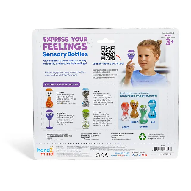 Express Your Feelings® Sensory Bottles - Excited, Nervous, Lonely, Impatient
