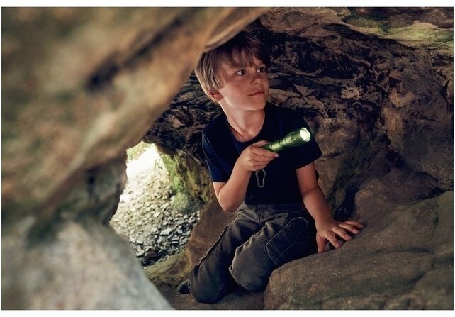 Terra Kids Led aluminium groen Zaklamp