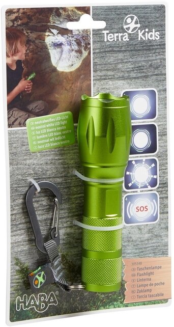 Terra Kids Led aluminium groen Zaklamp