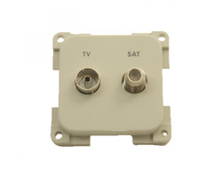 Presto Presto Contactdoos TV + SAT Inbouw S-10.000 Grijs