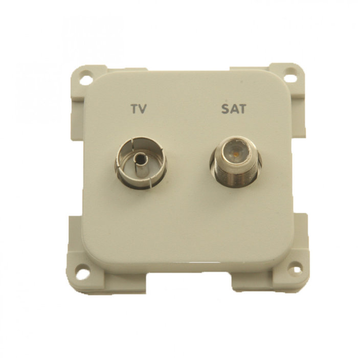 Presto Presto Contactdoos TV + SAT Inbouw S-10.000 Grijs