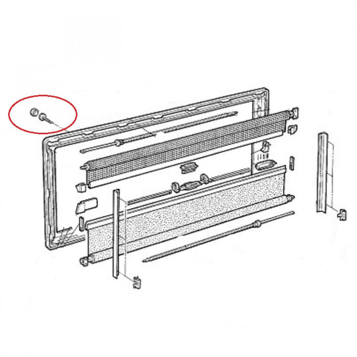 Dometic Dometic S4 Bevestingsset binnenkader crème/ Wit