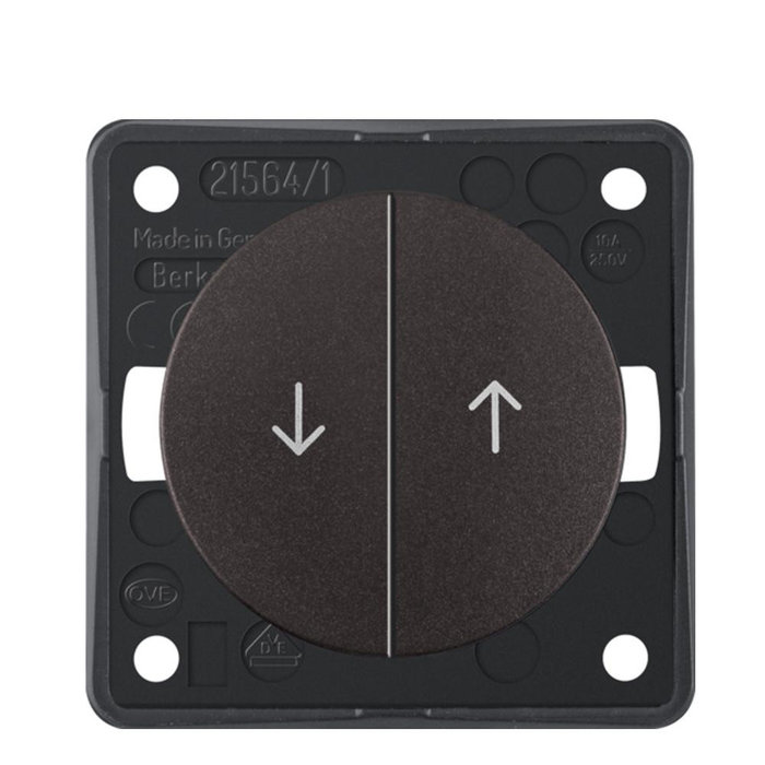 Berker Berker Jalouzie Drukcontact Flow/Pure Inbouw Bruin Mat