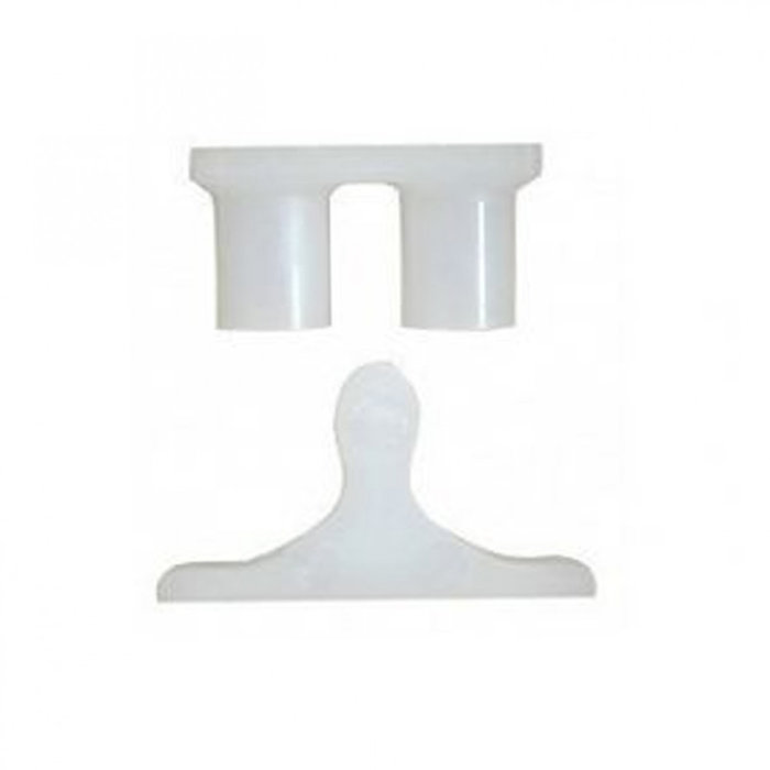 FjordOutdoor Polysnapper kunststof Wit à 2 stuks