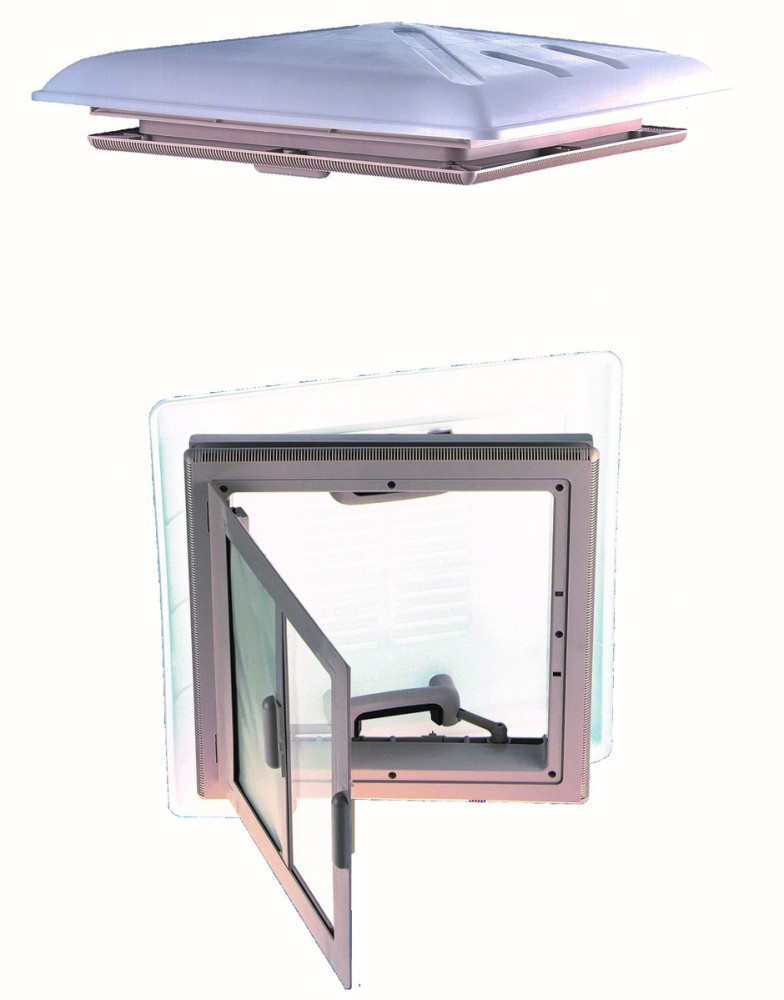 MPK MPK Dakluik 40x40cm Transparant Grote Kap+Combirollo Wit