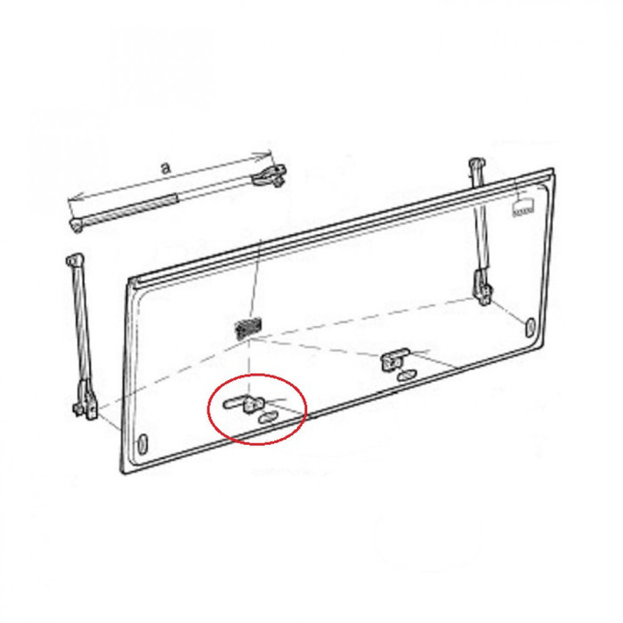 Dometic Dometic S4/ 6 Raam vergrendeling rechts