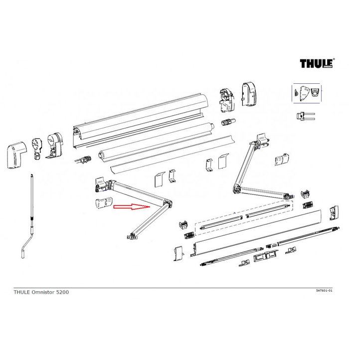 Thule Thule Knikarm Compleet LH 5200 2.30