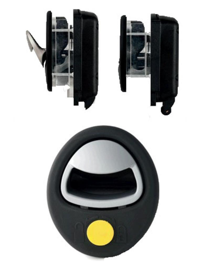 Fjord Outdoor Deurslot Magic Zwart/Zilver Greep EXCL.Cylinder