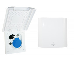 FjordOutdoor Inbouwstekkerdoos 230V/12V/Ant/Sat Element Line Wit