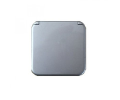 Presto 10 stuks Presto Contactdoos Cover met Klepje S-10.000 Oud Zilver