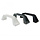 4 stuks Rangeergreep 4-Gaats 15cm Wit