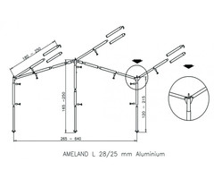Campking Campking Luifelframe Ameland 28/25mm Alu