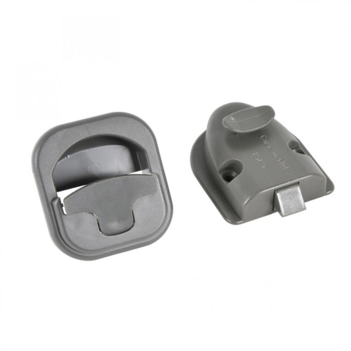 Fjord Outdoor Toiletdeurslot Rond Inbouw Grijs