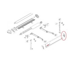 Fiamma Fiamma F80S Eindkap Lead Rail Rechts Wit