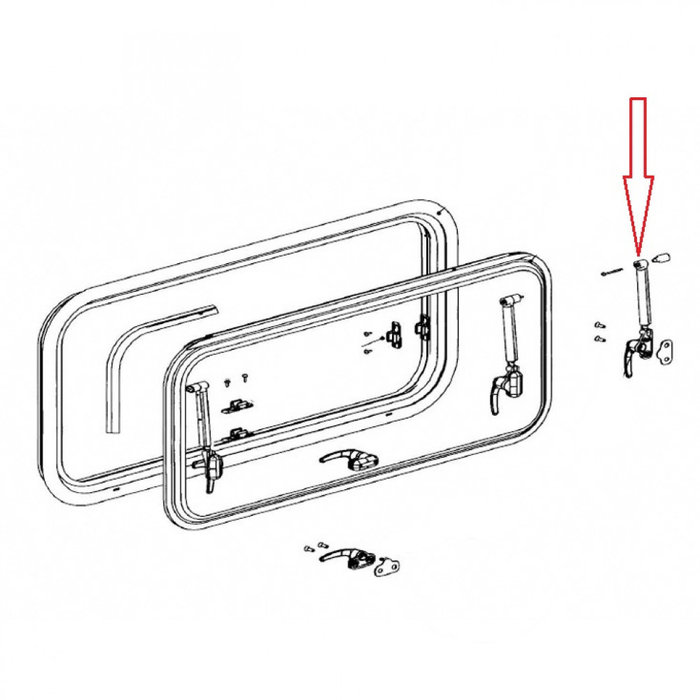 Dometic Dometic Raamuitzetter Klik-Klak 350 S7 Uitzetraam