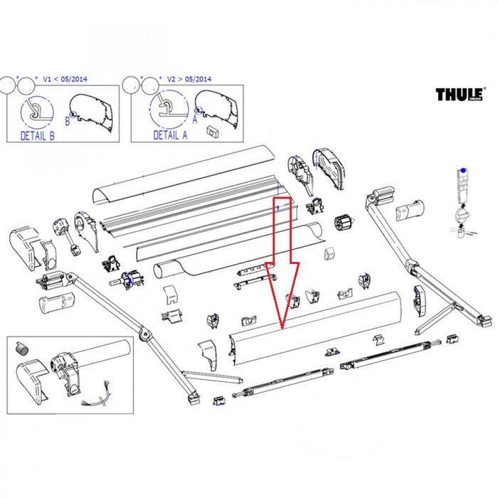 Thule Thule lead rail 6200 3,00m white