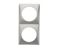 Berker Berker Afdekraam Pure 2-Vaks Chroom Mat