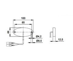 Jokon Jokon Breedtelicht LED PLR2012 met Reflector Ovaal Opbouw Wit