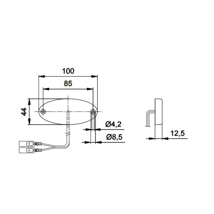 Jokon Jokon Breedtelicht LED PLR2012 met Reflector Ovaal Opbouw Wit