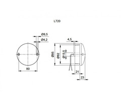 Jokon Jokon Achterlicht LED 720 Inbouw Rond