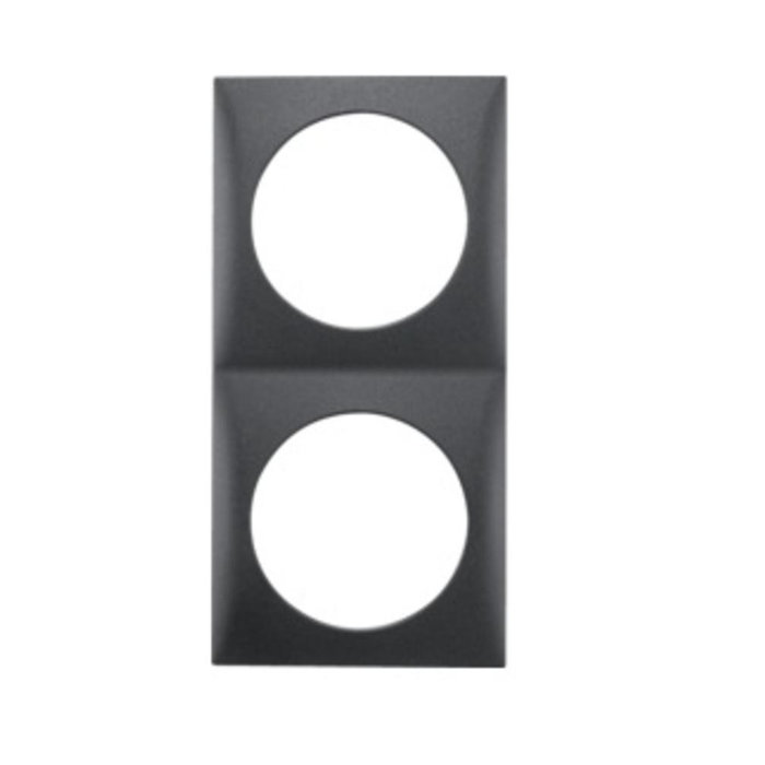 Berker Berker Afdekraam Flow 2-Vaks Antraciet Mat