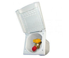 FjordOutdoor Gasinbouwdoos Vierkant met Gaskraan Wit