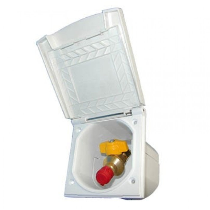 FjordOutdoor Gasinbouwdoos Vierkant met Gaskraan Wit