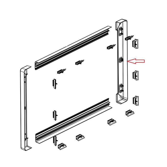 Dometic Dometic D-Lux Zijgeleiders Raam RAL9001 60x35
