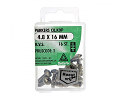 Deltafix 10 stuks Deltafix Parker CK RVS 4.8x16mm Set 16st