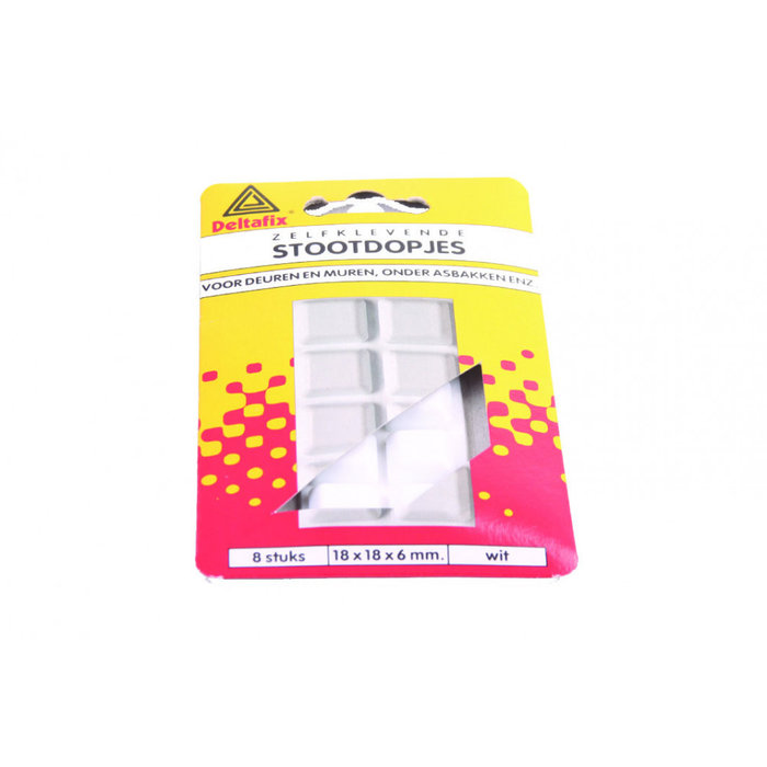 Deltafix 12 stuks Deltafix Stootdopjes 18x18mm Transparant set 8st