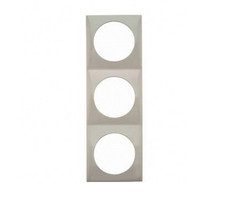 Berker Berker Afdekraam Pure 3-Vaks Chroom Mat