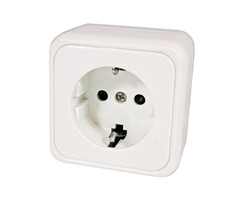 Fjord Outdoor Contactdoos Enkel 230V Opbouw Wit