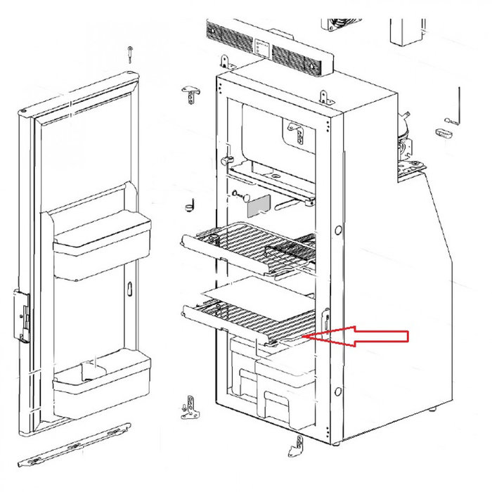 Thetford Thetford Koelkastrek Groot Onder T1090