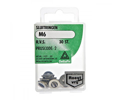 Deltafix 10 stuks Deltafix Sluitring RVS M6 Set 30st
