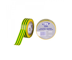 HPX HPX PVC Isolatietape 10mtrx19mm Geel/Groen
