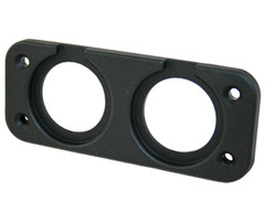 Fjord Outdoor Power Line Afdekraam 2-Vaks Inbouw Zwart