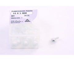 Deltafix 5 stuks Deltafix Plankdragers Plastic 10x5mm Wit 24st