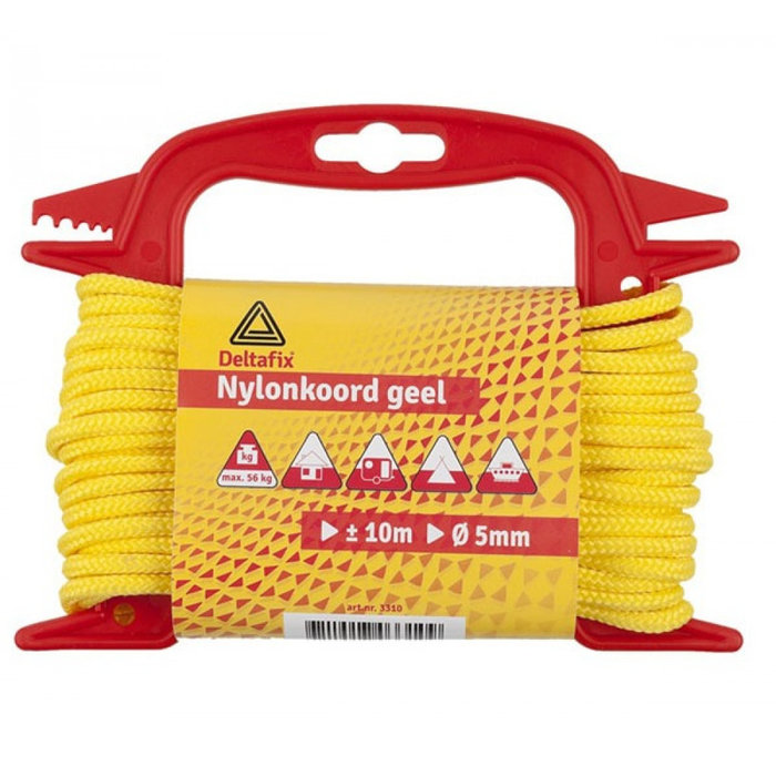 Deltafix 6 stuks Deltafix Nylon haspel 10m Fluor Geel