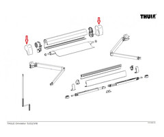Thule Thule Eindkap LH+RH 5200 Antraciet