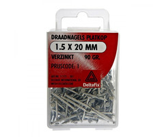 Deltafix 5 stuks Deltafix Draadnagels Platkop 1.5x20mm Verzinkt