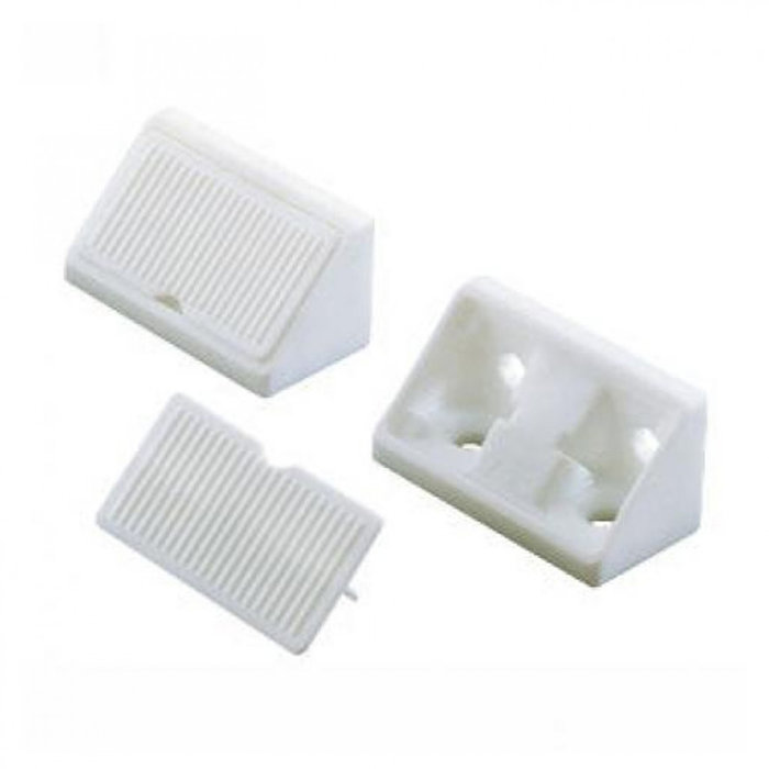 Fjord Outdoor Hoekverbinder met afwerkkapje Wit à 4 st.