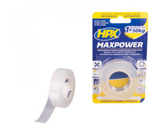 HPX HPX Max Power Bevestigingstape 2mtrx19mm Transparant